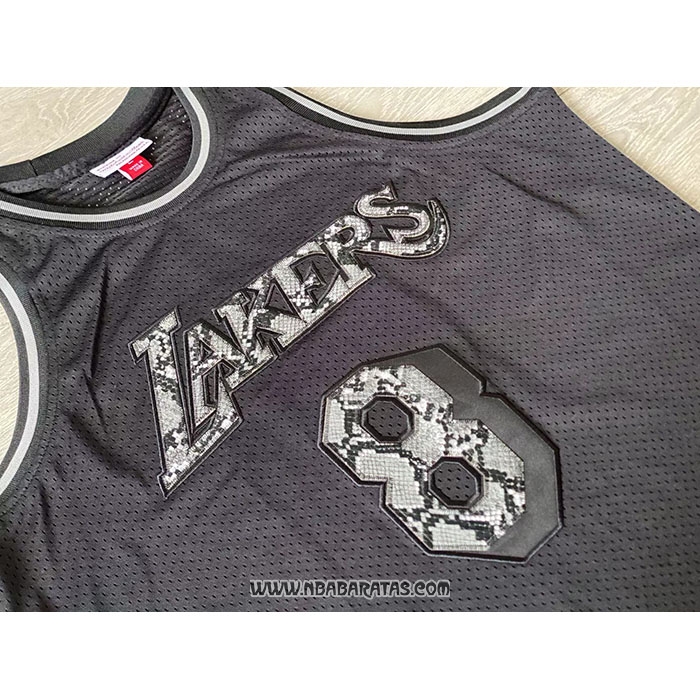 Camiseta Los Angeles Lakers Kobe Bryant #8 Swingman Mitchell & Ness 1996-97 Negro